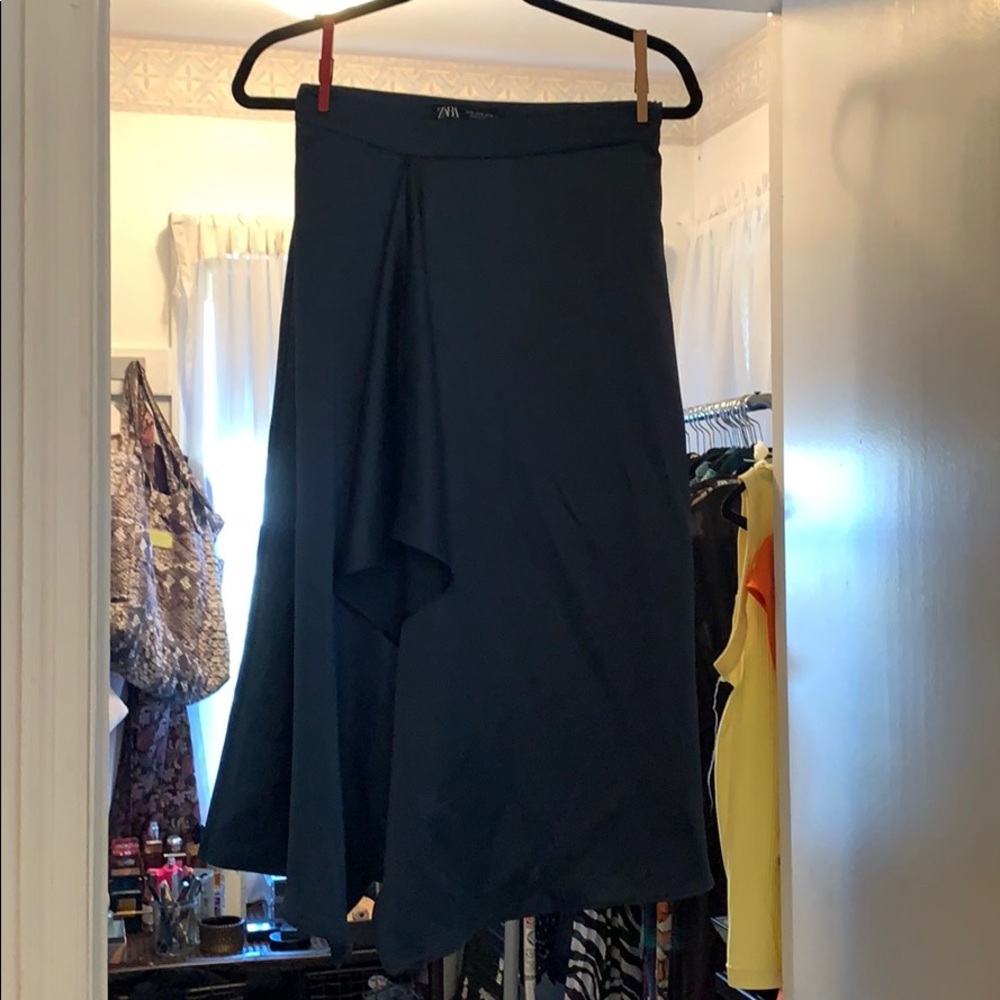 COPY - zara teal maxi skit w side slit
